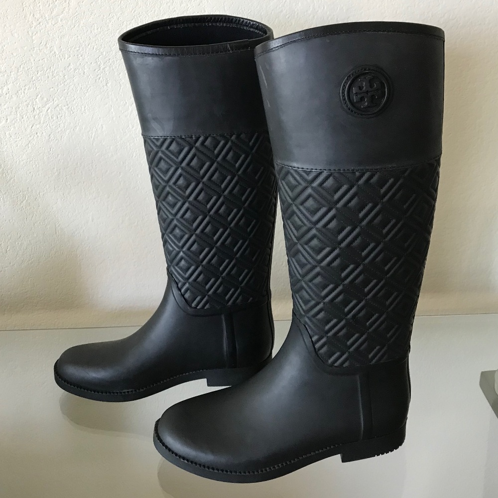 "NEW" TORY BURCH MARION QUILTED RAINBOOT